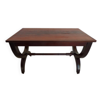 Table basse de style restauration en bois couleur acajou/ Très bon état