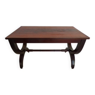 Restoration style coffee table in mahogany-colored wood / Very good condition