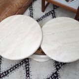 Italian design coffee table in travertine