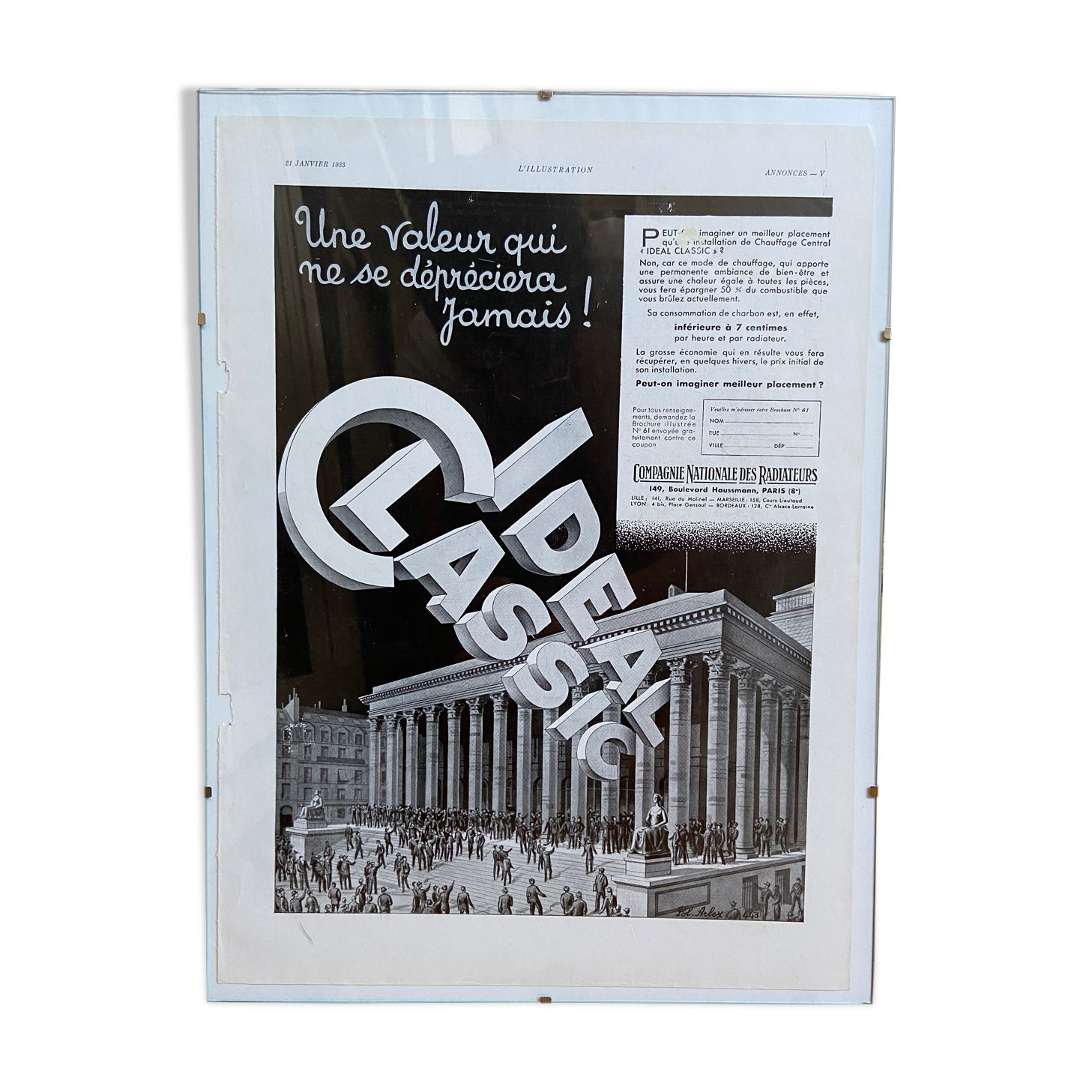 Advertising poster National Radiator Company January 21, 1933