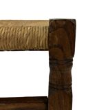 Vintage Stool cane small Stool Mid Century Ottoman 60's design