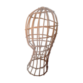 Wicker mannequin head