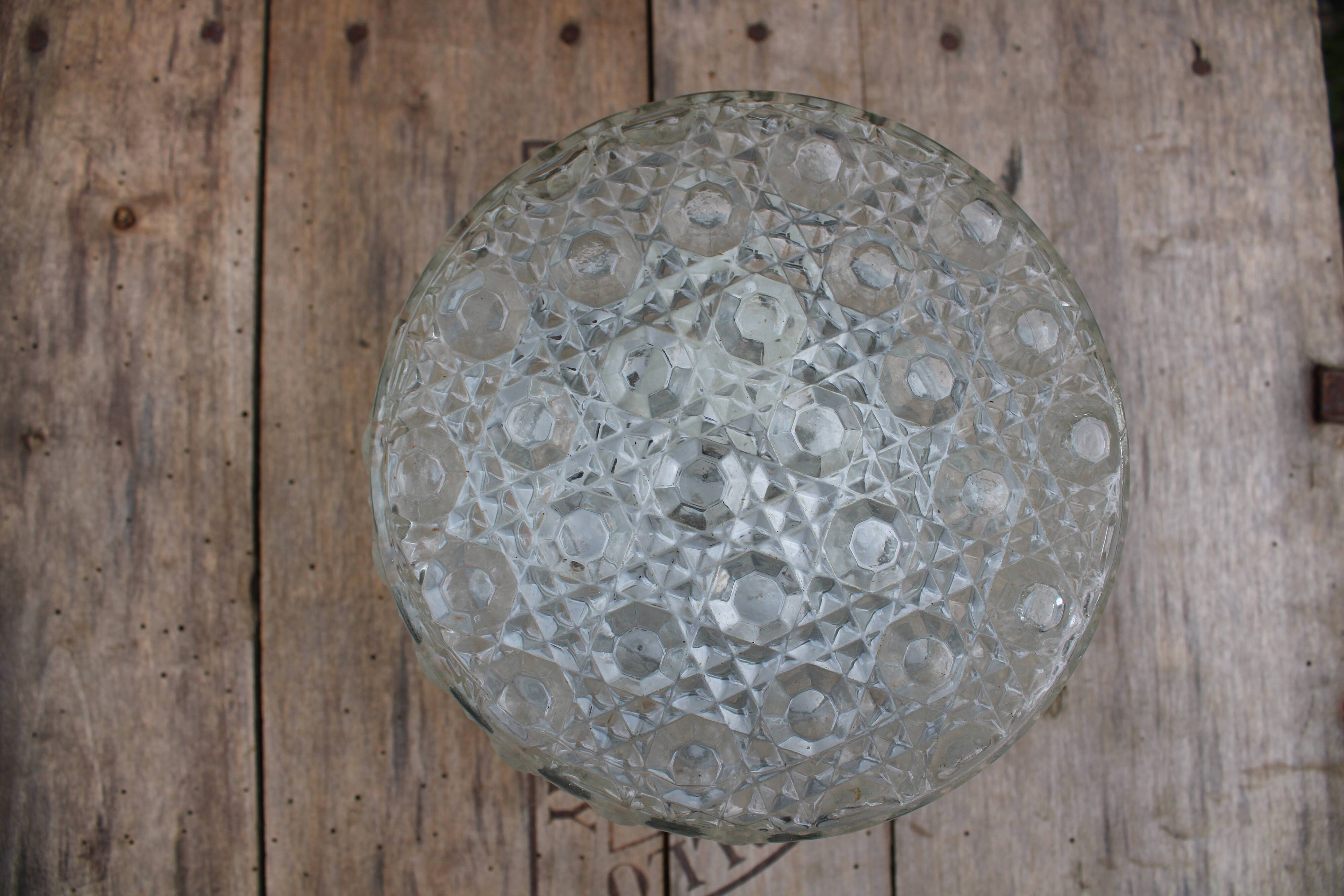 Moulded glass ceiling light