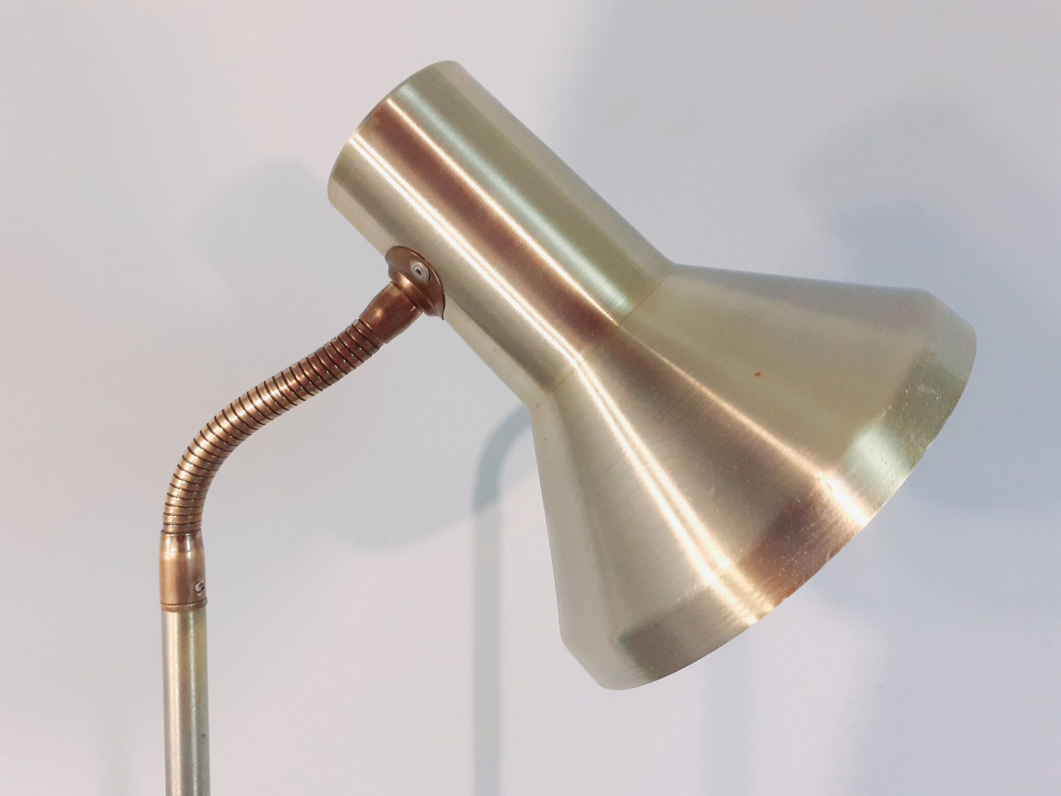 Norwegian brass reader, Vintage Scandinavian 1970s