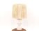 White ceramic lamp by Cari Zalloni, raffia lampshade