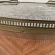 Louis XV style kidney chest of drawers Marble top with brass gallery 20th century