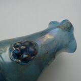 Vase with handle and spout Scavo Seguso Vetri d'Arte iridescent glass Murano 1950