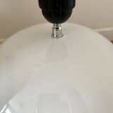 White porcelain lamp with a modern shade, 1970.