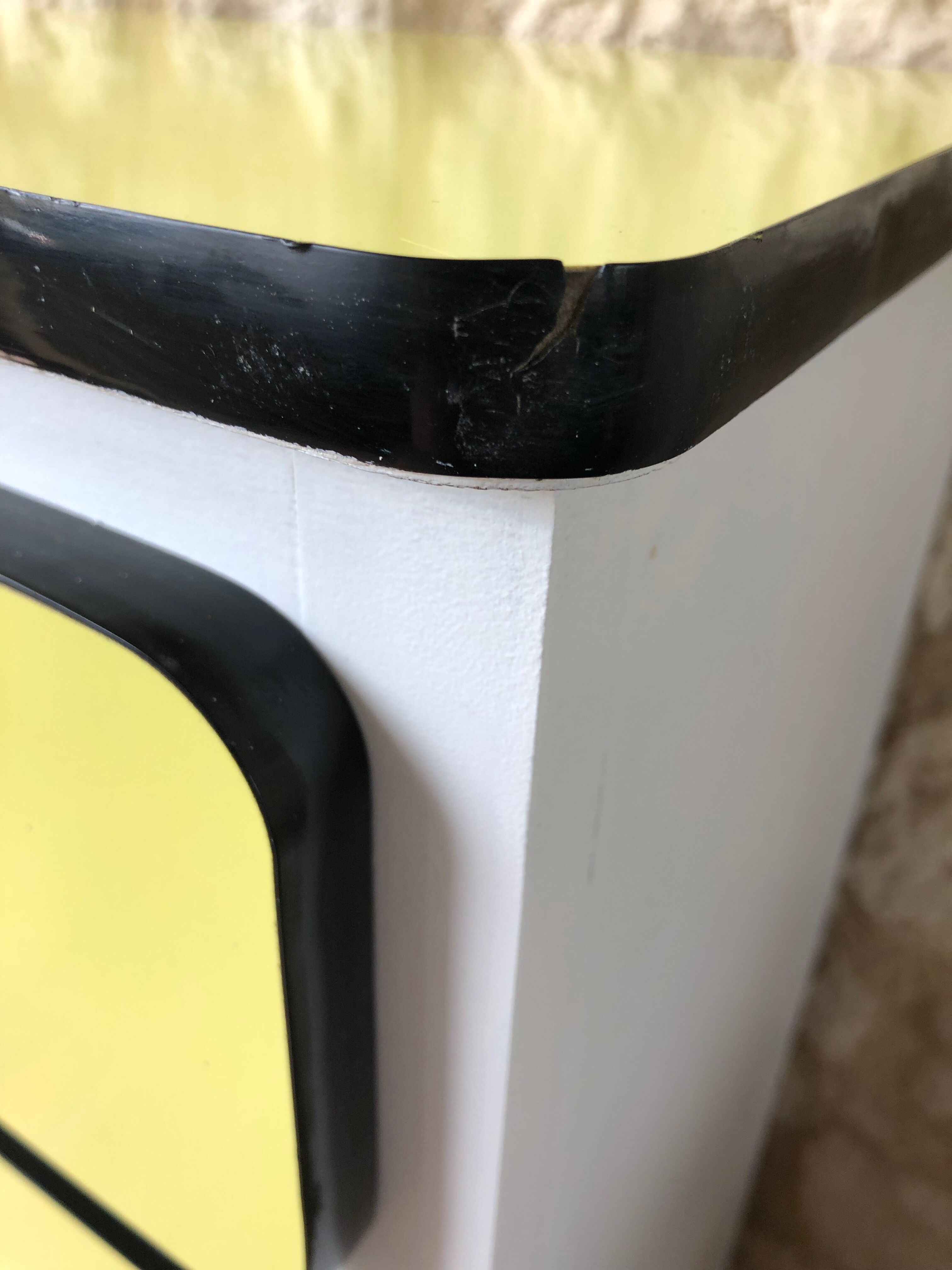 Yellow and black formica storage furniture, circa 50's /60's
