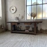 Solid oak console workbench 220cm