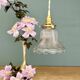Suspension tulipe vintage en verre holophane