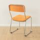 Classic chairs from the 1970s, set of 4, orange, chrome frame