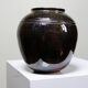 Small vintage/antique vase, very fine stoneware, flamed glaze, signature art ceramic
