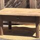 Old farmhouse coffee table in raw solid oak - 1 drawer