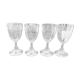4 verres à eau saint louis . Model massenet à côtes vénitiennes