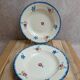 Set of 2 vintage deep plates Digoin Sarreguemines Marie-lou Terre de Fer