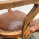 Fauteuil de bureau américain pivotant circa 1900 vintage
