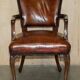 Restored leather office chair, Victorian era