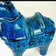 Italian ceramic horse Rimini Blu from the mid-century by Aldo Londi for Bitossi.
