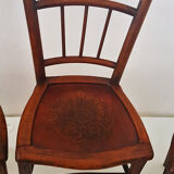 Set of 4 bistro chairs wood