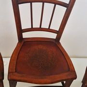 Set of 4 bistro chairs wood