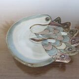 Empty ceramic pocket signed " bird " 60s 70s