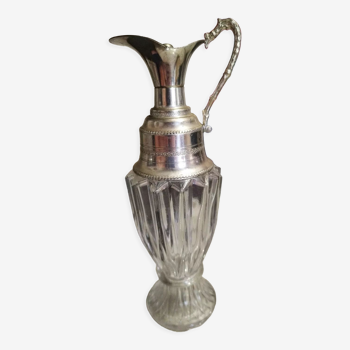 Carafe verre et argent