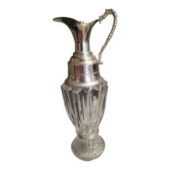 Carafe verre et argent