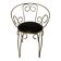 1960s brass and vinyl scroll chair