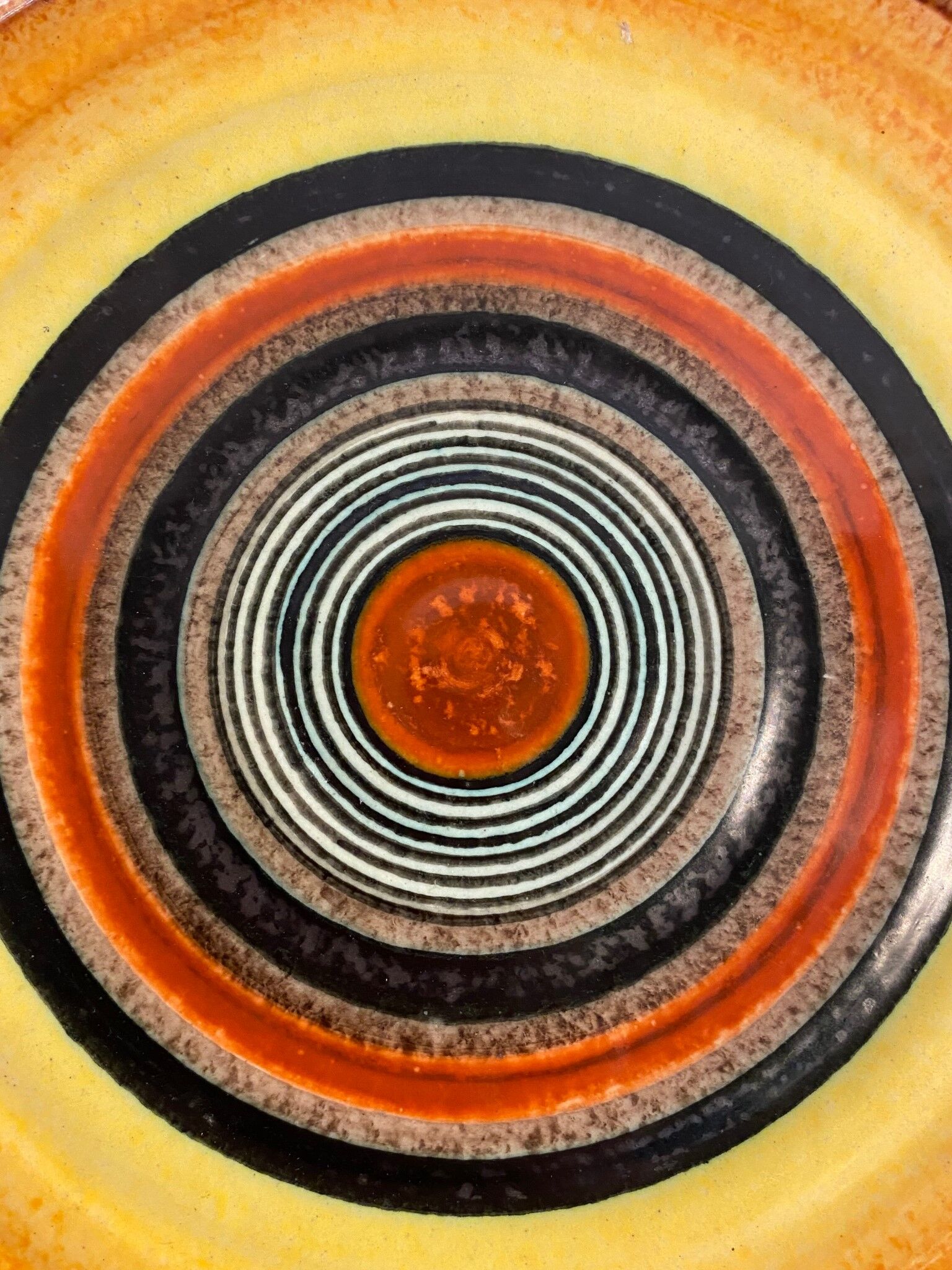 Polychrome circular dish MGA Tullio d'Albisola (Tullio Mazzotti)
