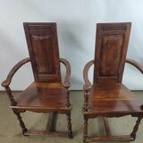 Renaissance moulded walnut chairs