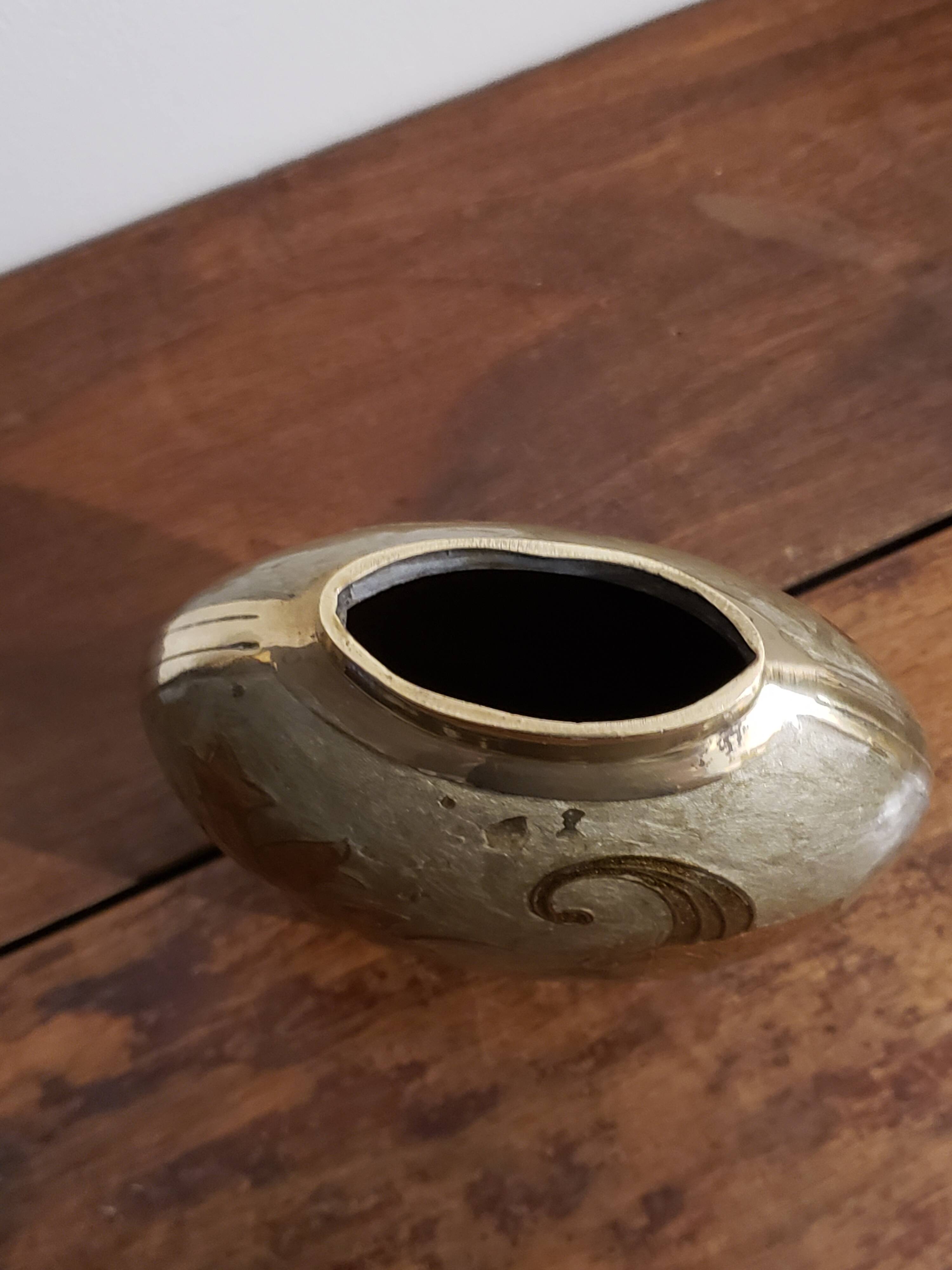 Small brass vase