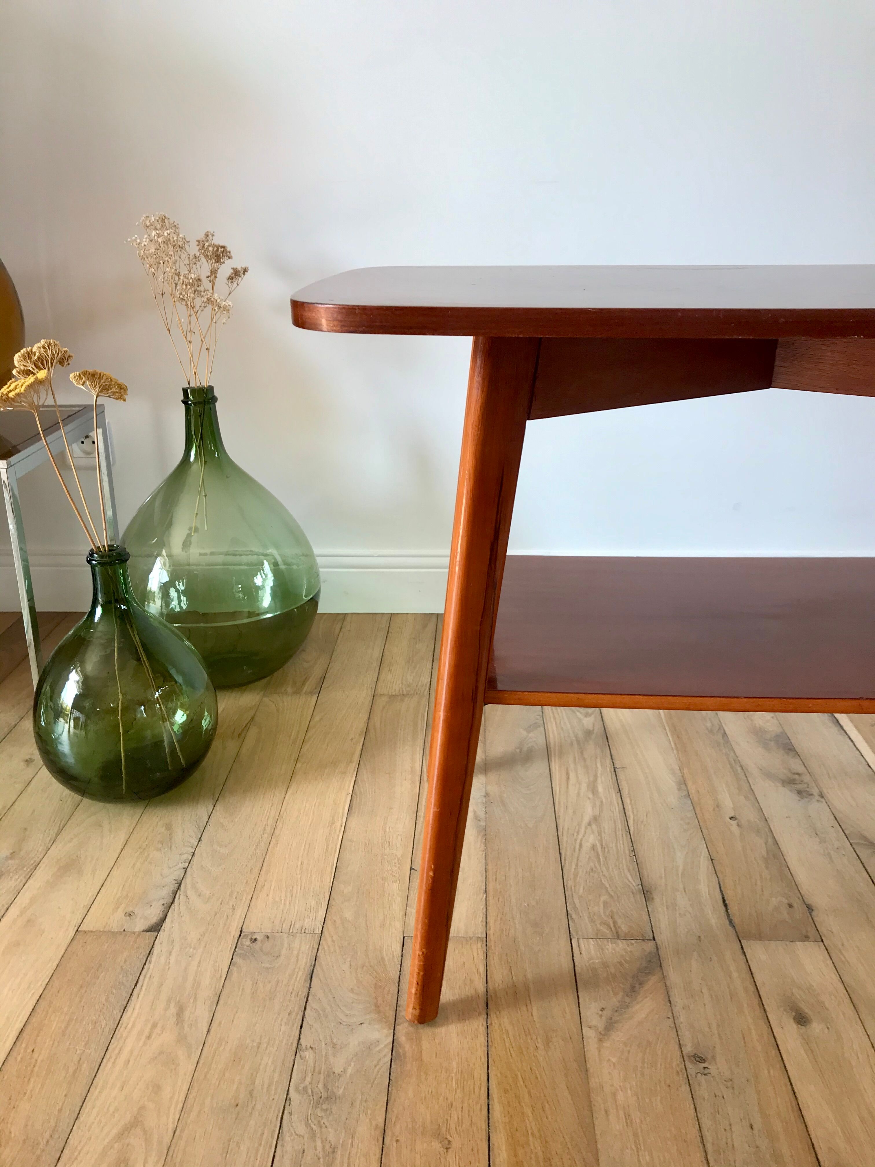 Table console in beech wood 50s