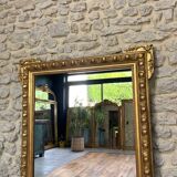 Miroir ancien 133cm/96,5cm doré à la feuille d’or