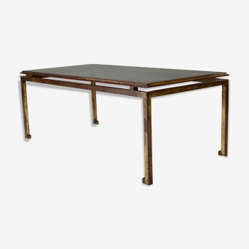 Rectangular gold wrought iron coffee table on sheet, Ramsay House