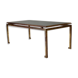 Rectangular gold wrought iron coffee table on sheet, Ramsay House