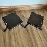 Pair of tripod stools