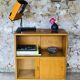 Mid-Century Vintage Storage Cabinet on Metal Legs