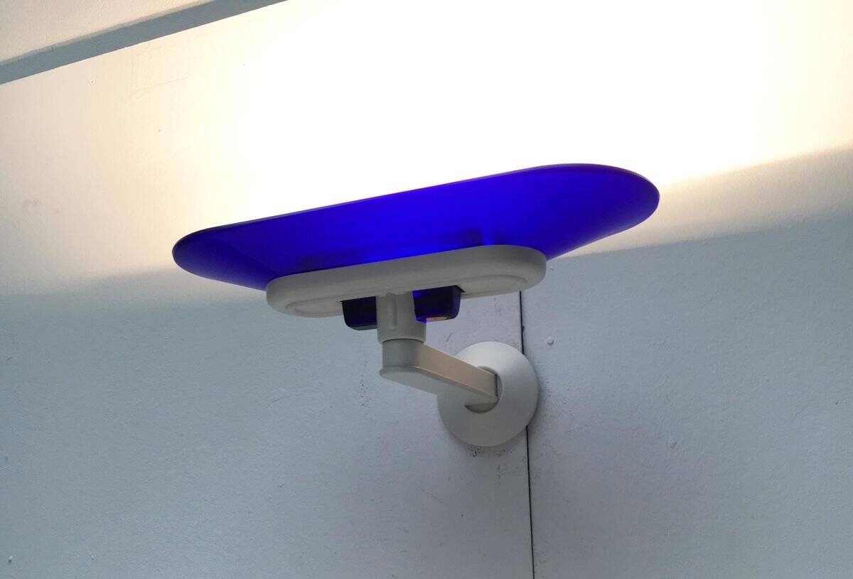 White vintage wall sconces Jill by Perry King, S. Miranda, G. Arnaldi for Arteluce, set of 2.