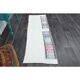 1970s Vintage Turkish Handwoven Wool Cotton White Runner Rug 69x215