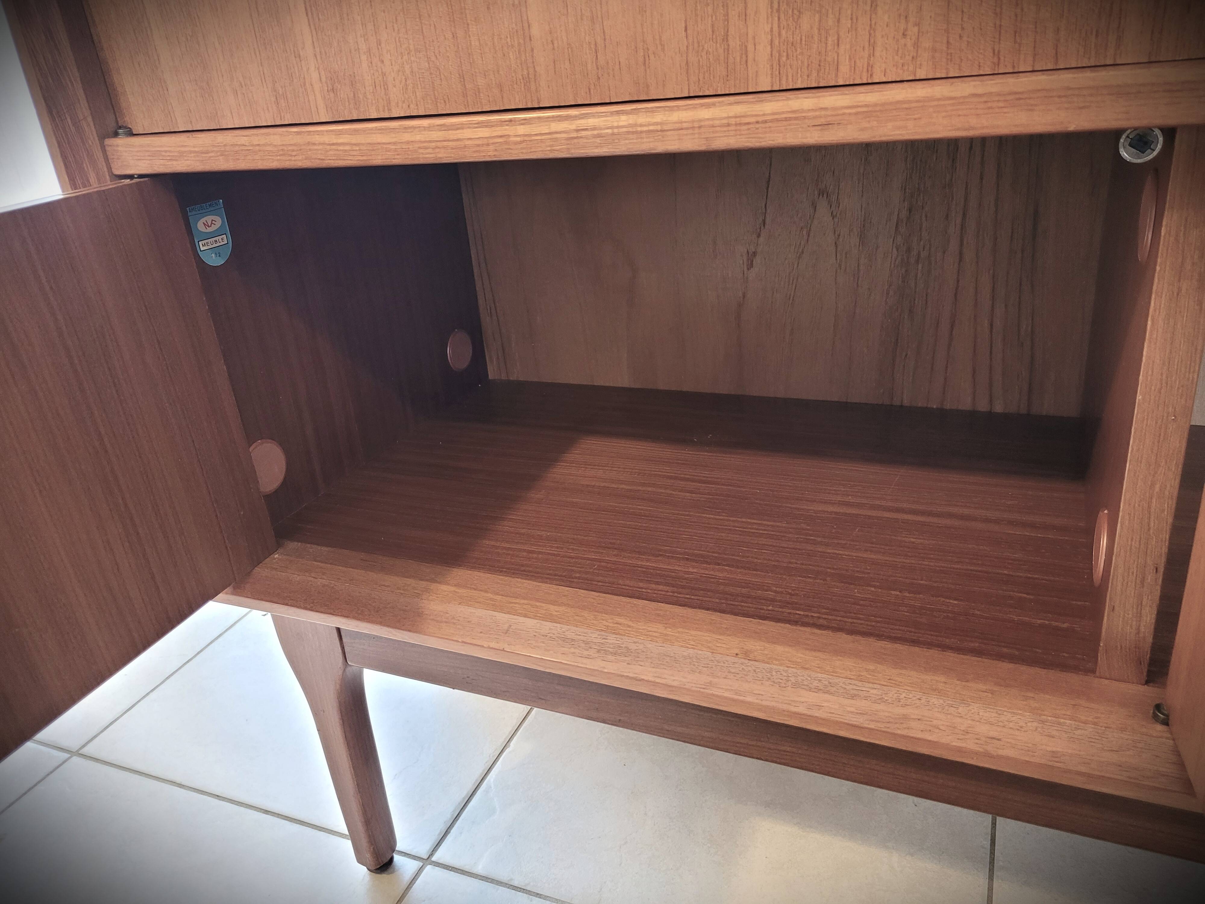 Scandinavian design sideboard in vintage teak