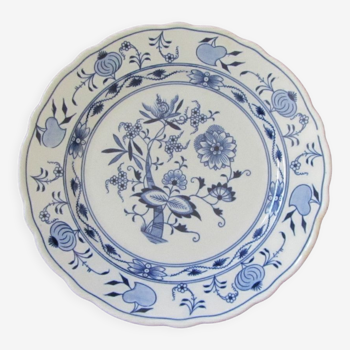 Hollow plate meissen porcelain blue onion