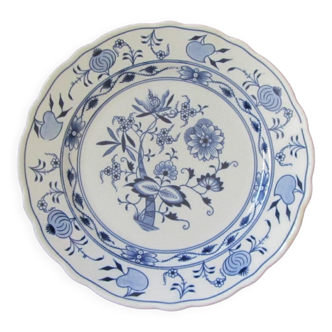 Hollow plate meissen porcelain blue onion