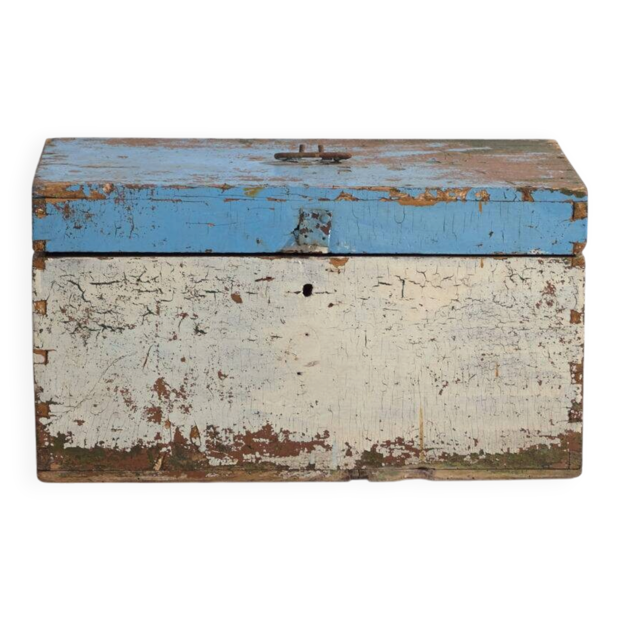 Small antique painted pine chest – Poland, around 1930