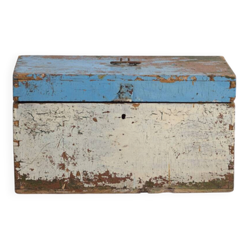 Small antique painted pine chest – Poland, around 1930