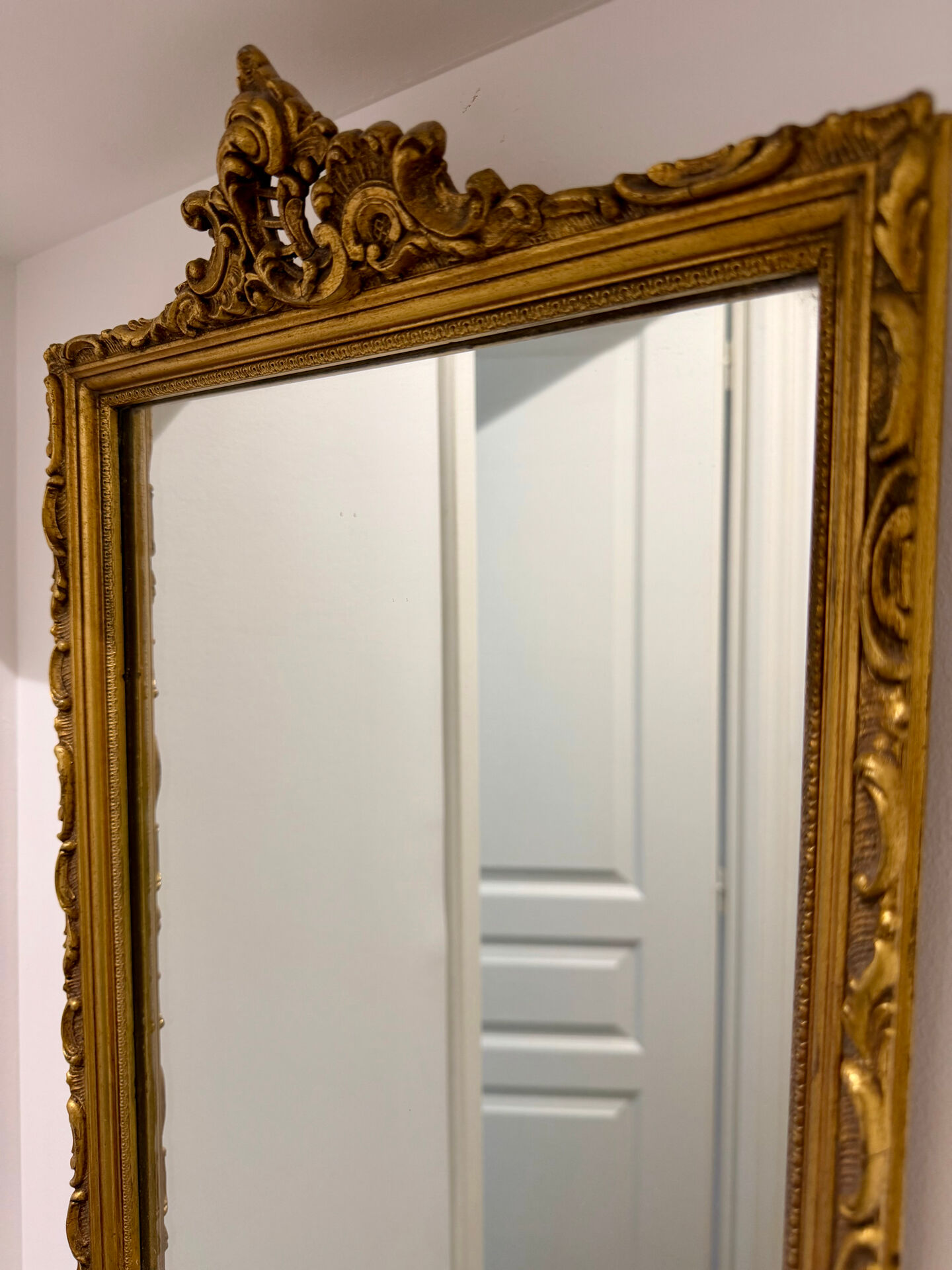 Small gilded rococo mirror antique