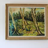 Vintage landscape painting