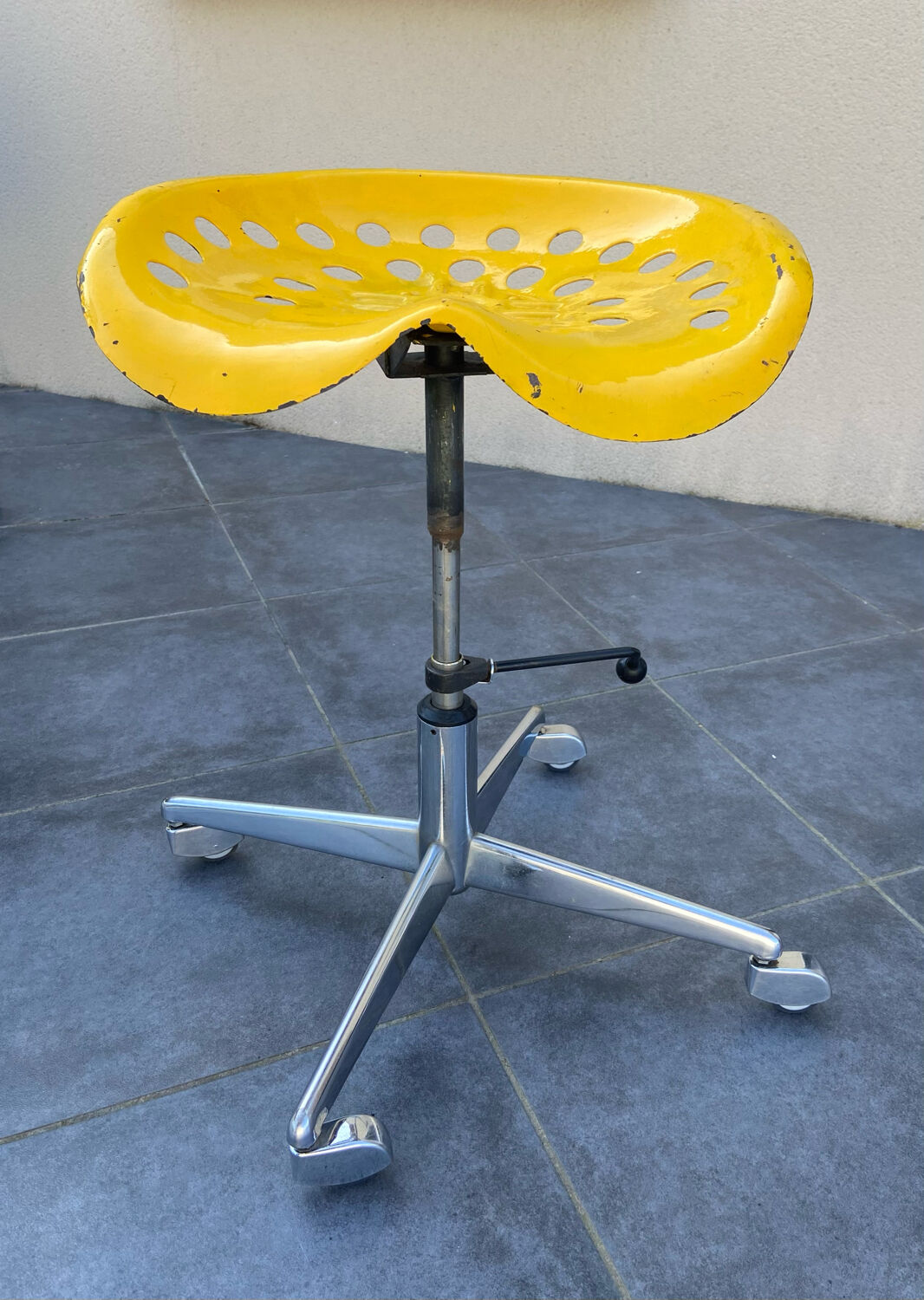 Antique industrial stool