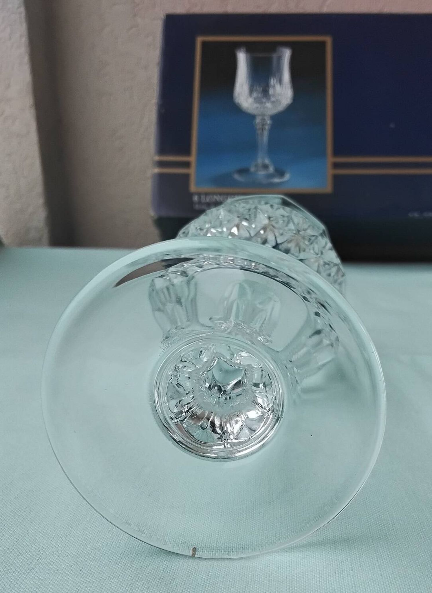 6 verres à pied en cristal