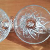 Lot de 4 Verres à Pieds arlequin  en Cristal